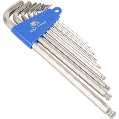 Шестиграники Bikehand YC-623, 9 ключей, сталь, серебристый, 6-150623