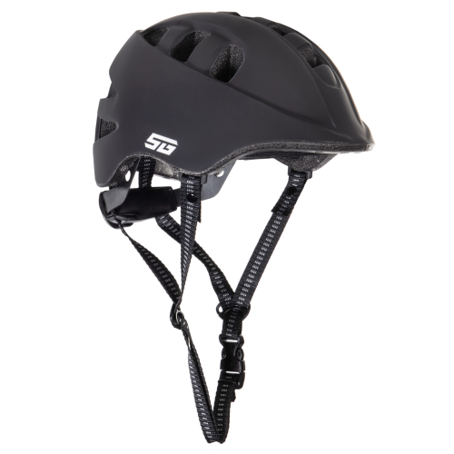 Шлем STG MA-2-B с фикс застежкой с фонариком, рама S, черный