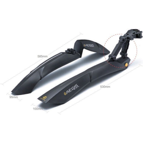 Крылья SunnyWheel SW-FI-155F/R-A 26"-29", быстросъемные, черный