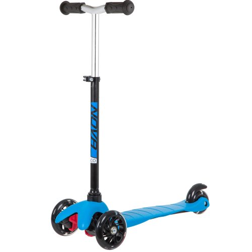 Самокат-кикборд Novatrack Disco-kids Basic (2020), черный-темно-синий