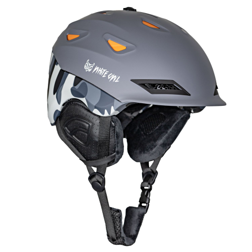 Шлем зимний White Owl MS-102, для катания на сноуборде/горных лыжах, серый