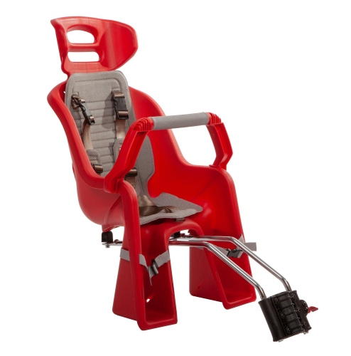 Кресло детское заднее Sunnywheel в цветной коробке, модель SW-BC-137, красная накладка, красный