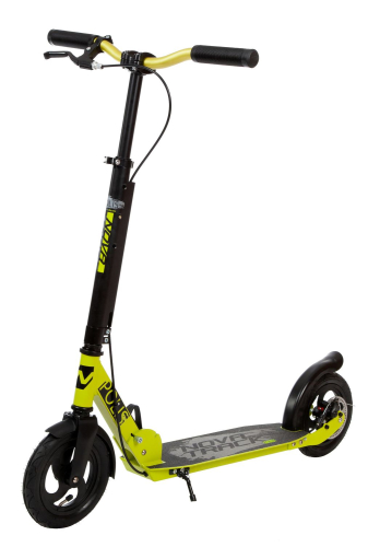 Самокат Novatrack POLIS AL 200 Disc (2021), черный-зеленый