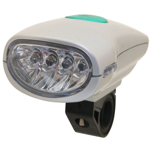 Фонарь велосипедный STG передний JY-822C, 4 светодиода, 2 функции, батарея: ААх4 (в компл.не входит)