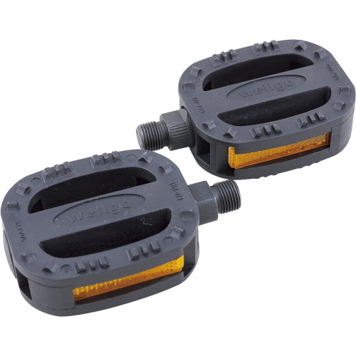 Педали Wellgo LU-P21, пластиковые, с отражателями, 1/2" детские, 90*65*31мм, 294г, черные, 6-190445, черный