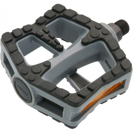 Педали Wellgo LU-990 пластиковые, широкие, с антискользящими накладками, ось Cr-Mo, резьба 1/2", 406г, 6-170989, черный