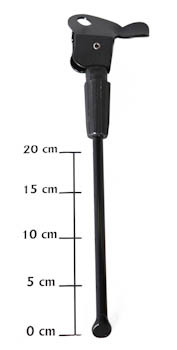 Подножка задняя KWA-616-14, чёрная, алюминиевая
