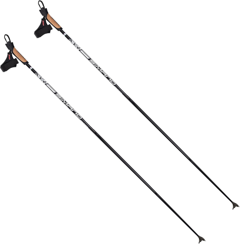 Палки лыжные KV+ Simano Cross Country Pole 25% Carbon, 21P014, черный