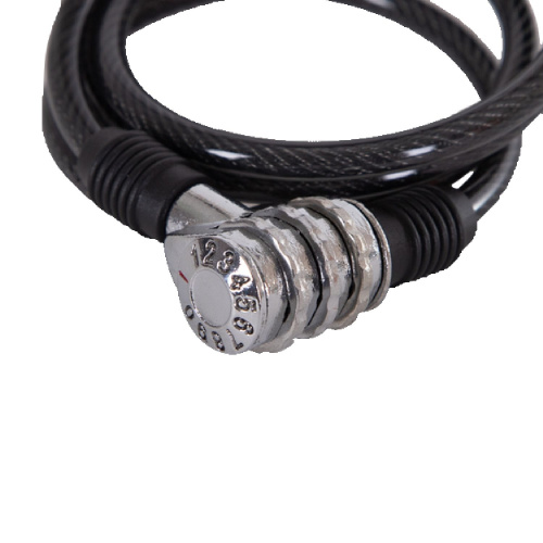 Замок, трос спиральный, кодовый диам.6х100см