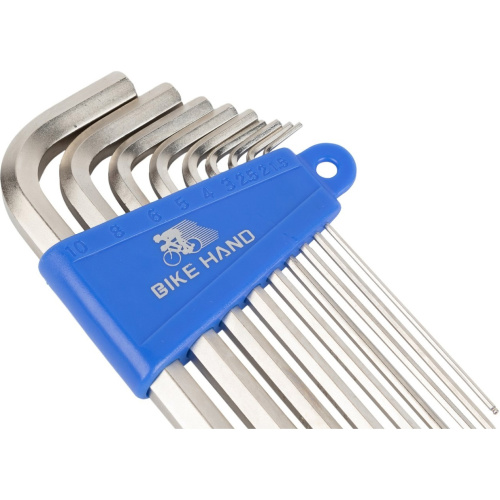 Шестиграники Bikehand YC-623, 9 ключей, сталь, серебристый, 6-150623