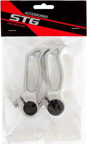 Рога на руль STG GR6258, алюминий, серебристый