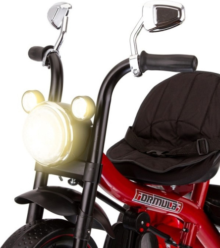 Велосипед трехколесный Formula 3 Eva F8 с ручкой управления (92-98 см), красный