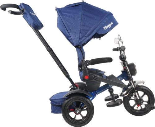 Велосипед трехколесный Chopper CH1-1 с ручкой управления (92-98 см), синий