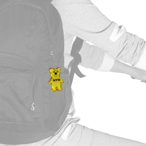 Светоотражатель STG KW-101, брелок "Медведь".