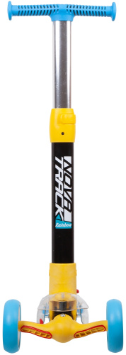 Самокат-кикборд Novatrack RainBow Pro Transparent (2020), синий