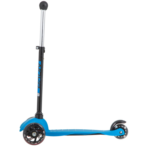 Самокат-кикборд Novatrack Disco-kids Basic (2020), черный-темно-синий