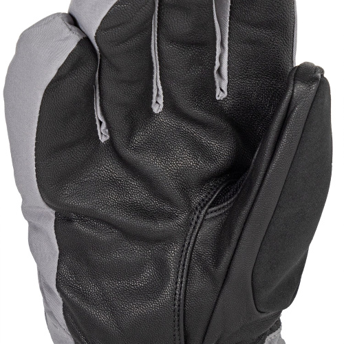 Перчатки зимние White Owl 09-1550, утепленные, с кормашком, затяжкой в кисти и резинками в манжетах, серый-черный