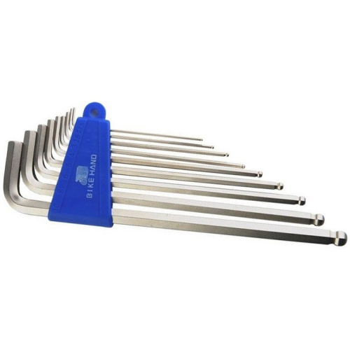 Шестиграники Bikehand YC-623, 9 ключей, сталь, серебристый, 6-150623