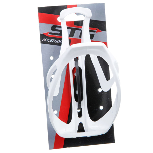 Флягодержатель STG, без  болтов, пластиковый, белый